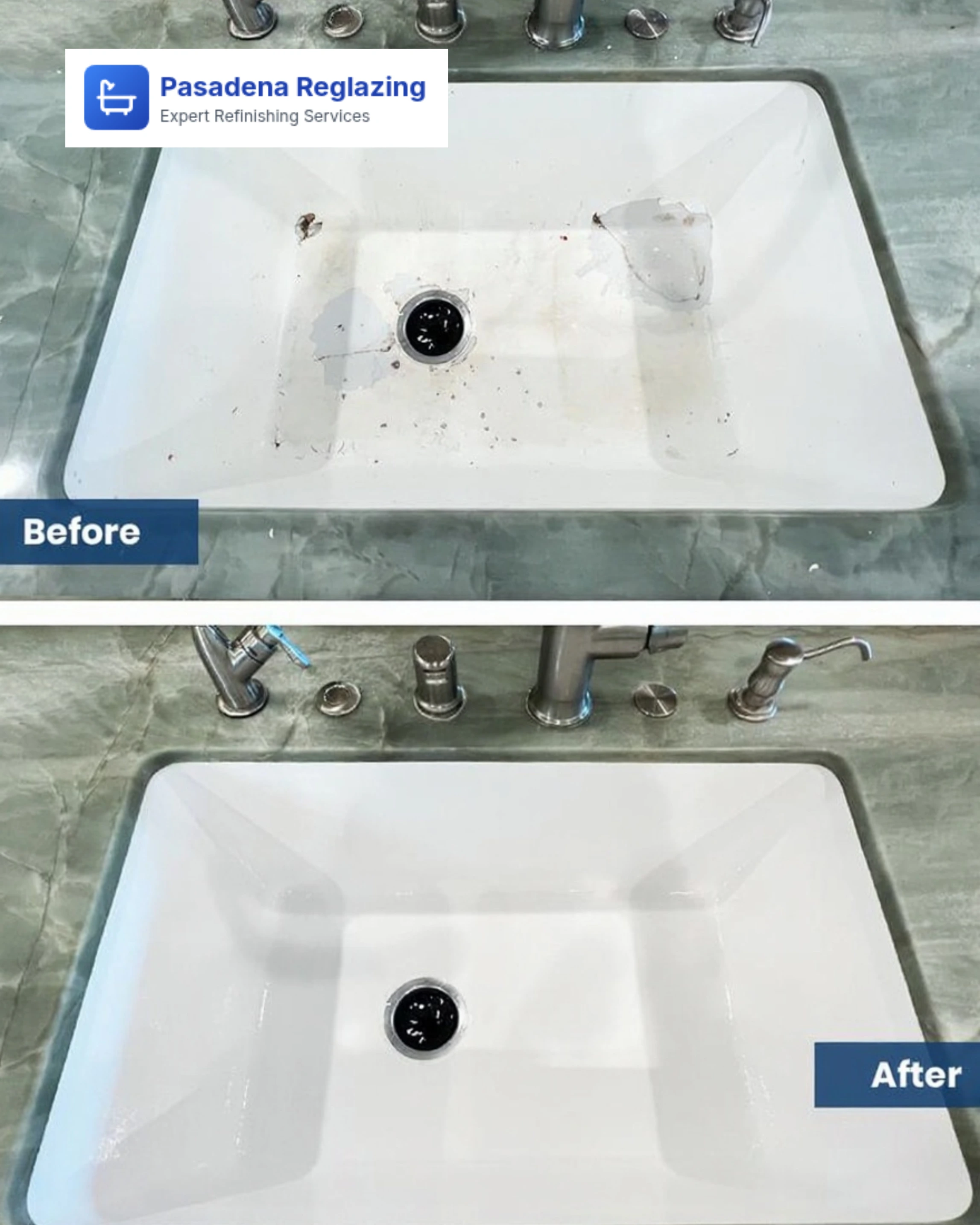 Tub reglazing project in Pasadena